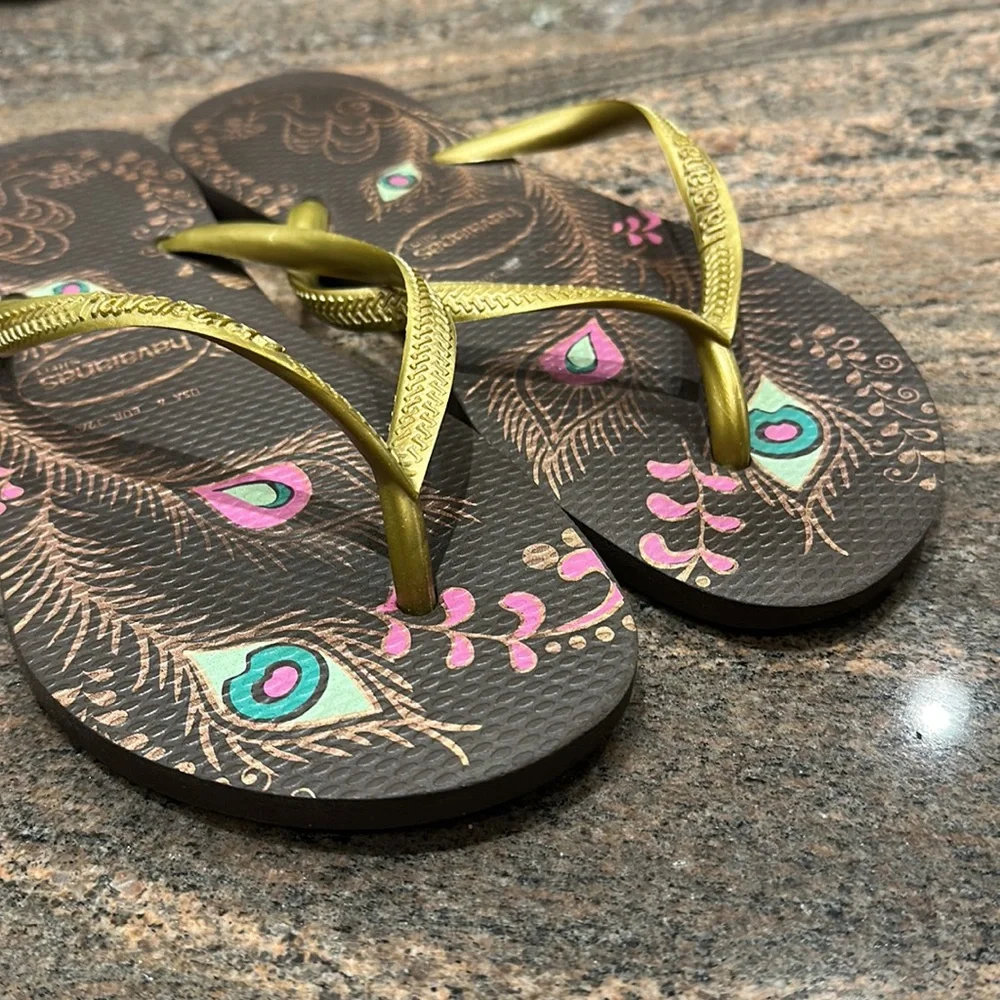 Havaianas Peacock Flip Flops - Picture 4 of 10